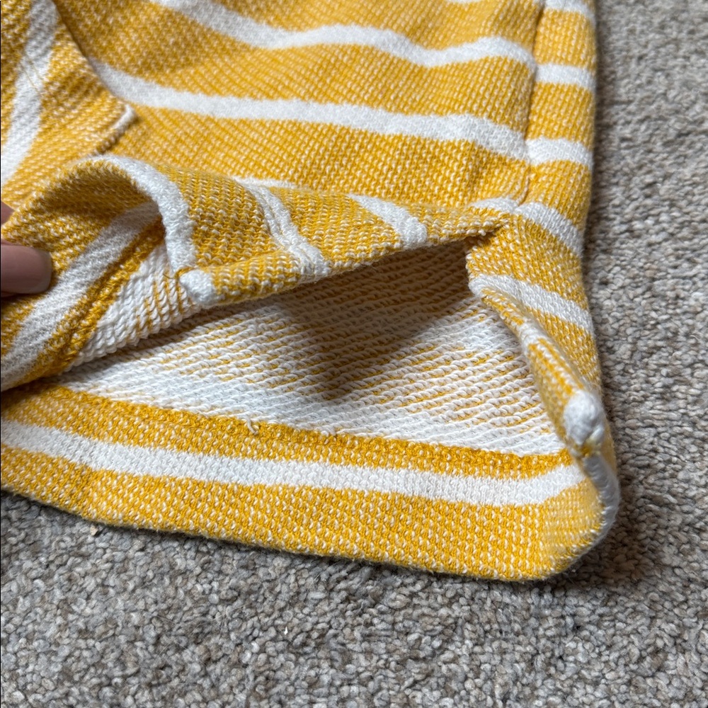 Old Navy Cali Striped Baja Hoodie Yellow White Lightweight Pullover XL - Picture 8 of 13